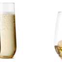 TOSSWARE POP Premium Quality Unbreakable Plastic Champagne and Cocktail Glasses Bundle (48 Count)