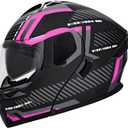 Adult Modular Flip-Up Motorcycle Helmets Dual Visor, DOT Approved Full Face Casco para Moto Helmets for Men Women, Small