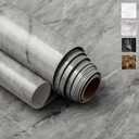 Very Berry Sticker Marble Peel and Stick Wallpaper (24" x 118", Deep Gray) Waterproof and Easy to Clean Self-Adhesive Film for Any Surfaces and Furnitures
