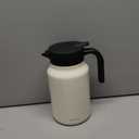 51oz Thermal Coffee Carafe for Home & Office, 12H Hot Insulated Pitcher with Drip-Free V-Spout and Easy Clean 2.75" Wide Mouth, Cream