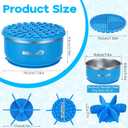 Slow Feeder Insert Dog Bowl 8 Cups Stainless Steel with Lick Mat