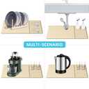 Golener Silicone Coffee Mat Set - 24" x 16" Coffee Bar Mat for Countertop, Kitchen Station Pad Accessories Fit Under Cafe Maker Espresso Machine, Dish Drying Mat, Heat Resistant Kitchen Pad, Beige