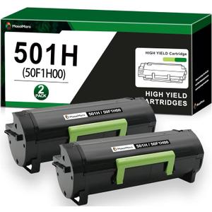 MasaiMara High Capacity Version | 50F1H00 501H | Black Toner Cartridge for Lexmark MS310dn MS310d MS410dn MS510 MS510dn MS610 MS610dn MS610de MS610dtn MS312 MS312dn MS315dn MS415 MS415dn Printer
