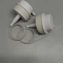 Segbeauty 2pcs Black Soap Dispenser Pump Head Replacement for Bathroom, Pump Head for Ceramic Hand Soap Dispenser Kitchen, Lid Replacement for Shampoo and Conditioner Bottle, Lotion Container Pumps, White