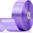 2 x 60 Yards Lavender Satin Ribbon 1-1/2 Inch, Solid Lavender Purple Ribbon for Gift Wrapping, Crafts, Flower Bouquet, Wedding, Festival, Christmas, Halloween