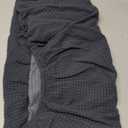 LavishCover Armless Chair Cover Office Desk Chair Cover, Waterproof and Elastic Criss Cross Chair Cover, Exquisite Vanity Chair Cover, Mid Back Wide Seat Accent Chair Covers(Grey, Corn, Just the Cover)