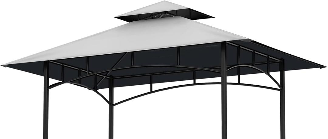 OIPUNSHLE Grill Gazebo Canopy Replacement, 5 x 8 Ft, Grey