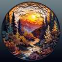 Wooden Puzzles for Adults - Unique Animal Shaped Sunset Forest Puzzle, 3D Vision Wooden Jigsaw Puzzle, Christmas Birthday Gifts for Friends/Family, Home Decor 11.4 * 11.4in 200pcs (Medium)