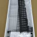 5 Tier Supermaket Snack Rack Display Stand, Free-Standing Black Retail Display Shelves with 12 Hooks & 4 Wheels, Large Metal Snack Shelf for Store Business