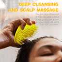 3 x Scalp Massager and Shampoo Shower Brush, Detangling Hair Brush, Scalp Care Hair Brush Wet & Dry detangler for Men and Womenfor Straight/Curly/Thick/Long/Wavy/Damaged Hair, Yellow