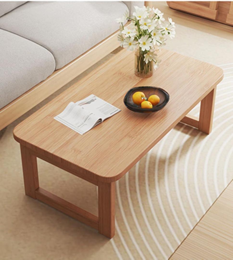 G_APOK Folding Coffee Table Multi Functional Foldable Table Low Tables Lap Desk Bed Tray (70CM)