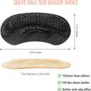 10 x 4D Cloud Heel Pads for Shoes Too Big, Ultra Comfort Heel Grips Inserts for Women Men, Heel Cushion Liners for Loose Shoes, Heel Protectors for Blister Prevention, Pain Relief (Multicolor, 4 Pairs)