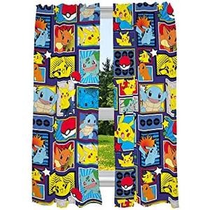 Pokémon Kids Room Window Curtains Drapes Set, 82 x 63 in, (Officially Licensed Product) by Franco