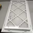 12" X 24" Return Air Filter Grille - Filter Included - Easy Plastic Tabs for Removable Face/Door - HVAC VENT DUCT COVER - White [Overal Size: 13.75w X 25.75h]