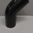 OD 4 inch (102mm) 45 degree Carbon Fiber Elbow, 4" Outer diameter, Leg Length 6 inch (150mm), 1.5mm Thickness, 3K Twill Real Carbon Fiber Bent Tube (no Logo, Emblems or Markings)