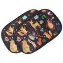 Enovoe 2 Pack Animals Cartoon Car Window Sun Shades for Kids - 21x14 Inches - Baby Sun Shades - Glare and UV Rays Protection Car Window Shades, Suitable for SUVs, Minivans and Full Size Cars