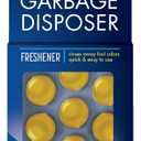 Glisten Garbage Disposer Freshener, Sink Disposal Odor Eliminator, Quick and Easy-to-Use, Lemon Scent, 10 Capsules