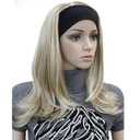 Lydell Long Straight Wave Headband Synthetic Wigs Blonde Highlighted Wigs (L16/613)