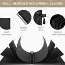 INNOCHEER Photo Album - Self Adhesive 80 Black Pages, Large Scrapbook Wedding Guest Book for DIY Anniversary Travel Memory Scrapbooking (Black 12 x 12)