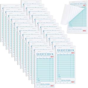 60 Pack Guest Check Books Bulk Server Note Pad Numbered Waitress Notepad, Total 3000 Sheets 3.5 x 6.75 Inch Blue Food Receipt Book, Server Order Paper for Bars Cafes Restaurant Food Trucks