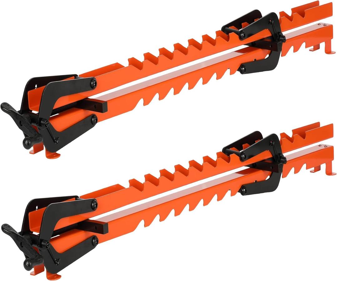 Pressure Panel Clamps (2-Pack), Powerful 4-Way Pressure Steel Clamps for Cutting Boards, Tabletops, and Cabinet Making with Mounting brackets