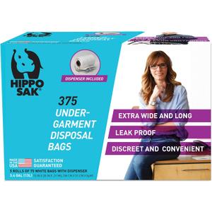 Hippo Sak Incontinence Undergarment Disposal Bags (375 Count)