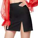 WDIRARA womens Soft (Black, L)