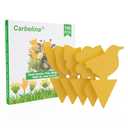 Carbelina Yellow Sticky Traps for Plant Gnats, 100pcs Sticky Traps for Gnat, Fruit Fly, Flying Insects, Bug, Waterproof, Non-Toxic Indoor Outdoor Use for Houseplants, Pots, Garden & Kitchen