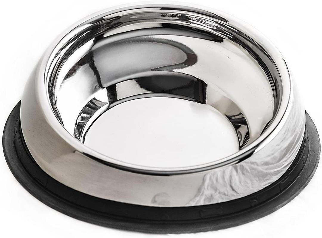 Enhanced Pet Bowl, Stainless Steel Slanted Dog Bowl with Raised Ridge, Food-Grade Non-Slip No Spill Bowl, Less Mess, Gas, Better Digestion (Large) Original Does NOT Ship from China