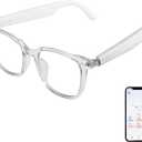 Smart Glasses with AI Translation, AI-Powered Smart Glasses with Real-Time Translation, Simultaneous Interpretation,Photochromic Lenses AI Bluetooth Sunglasses,Supports 160+ Languages (Clear)