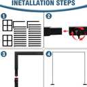 Wokceer 10 FT Backdrop Stand Heavy Duty Pipe and Drape Kit, Adjustable Black Backdrop Stands for Wedding Photo Booth Background Birthday Party Photography Exhibition Decoration