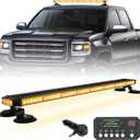XRIDONSEN 37" 104 LED Roof Top Strobe Light Bar Amber Traffic Advisor Lights Double Side Emergency Warning Safety Flashing w/Magnetic Mount for Construction Vehicles Plow/Tow Trucks Pickup Wrecker