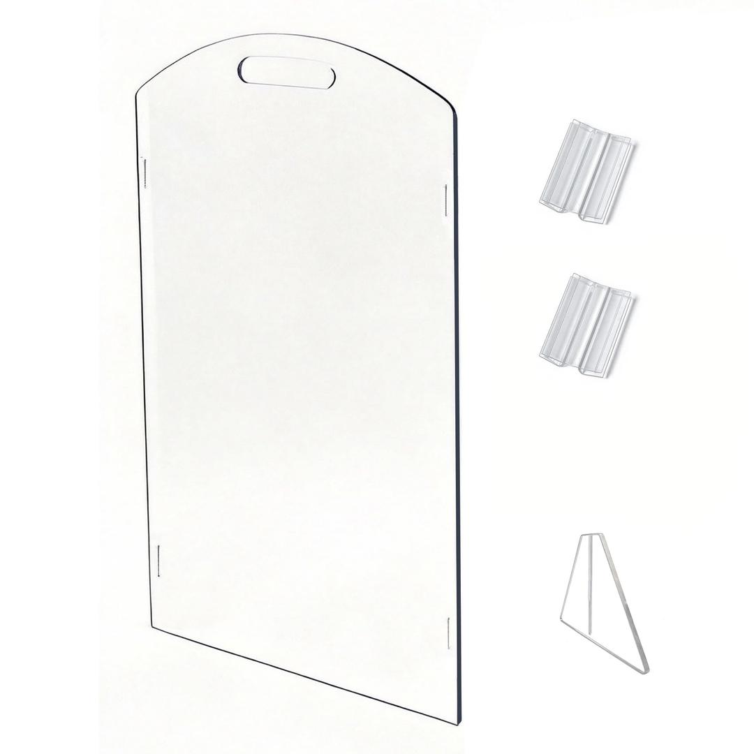 JunieCloveri Clear Acrylic Freestanding Dog Gates for The House – Folding 1 Panel Pet Gates for Doorways,Indoor Stairs,and Hallways,Transparent Barrier for Dogs,Puppies,and Cats