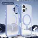 for iPhone 17 Case [Compatible with MagSafe][Translucent Matte][Anti-Yellow][Anti-Fingerprint] Shockproof Protective Slim Case for 17Blue