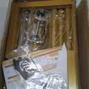 8.2FT Square Arch Backdrop Stand,Metal Gold Backdrop Stand Heavy Duty Adjustable,Extra 2 Clamps Change Over The Table Rod Stand,Wedding Balloon Arch Stand for Valentine Parties Decoration