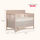 Dream On Me Owen 5-in-1 Convertible Full-Size Baby Crib in Almond Butter, GreenGuard Gold & JPMA, Converts to Toddler, Day, & Full-Size Bed Non-Toxic Paint, Safe Sleep Environment