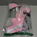 AOFITEE Dog Coat, Warm Dog Jacket, Reflective Winter Coats for Medium Dogs, Turtleneck Dogs Winter Jacket with Harness Built in, Waterproof Windproof Pet Fleece Vest Puffer Jacket, Pink M