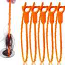5 Pack 25inch Drain clog remover, Snake Drain Cleaner Hair Clog Remover tool, Shower kitchen sinks and bathtubs, sink snake, hair toilets sewer pipe drain cleaning tools.