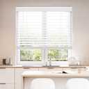 DEZ FURNISHINGS Cordless 2" Faux Wood Blind, 34.5" W x 64" H, White