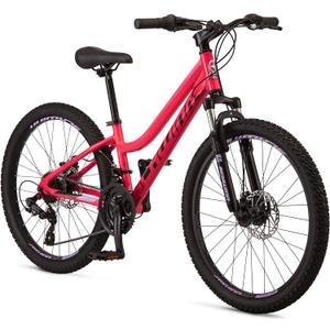 Schwinn High Timber Mountain Bike for Adult Youth Men Women Boys Girls, 24 to 29-Inch Wheels, 7 or 21-Speeds, Front Suspension, Aluminum and Steel Frame Options