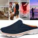 INMINPIN Unisex Slippers Casual Clog House Shoes Comfort Slip-On Walking Mules with Indoor Outdoor Anti-Skid Sole for Men and Women, Blue Orange, 10 Women/8.5 Men