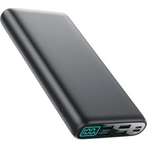 Portable Charger 38800mAh,LCD Display Power Bank,5 USB Outputs Battery Pack Backup, USB-C in&out Dual Input Phone Charging Compatible with iPhone 16/15/14/13 Pro/12,Android Samsung Galaxy Pixel Nexus (Black)