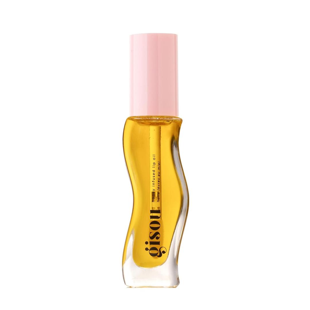 Gisou Honey Infused Hydrating Lip Oil, Nourishing Lip Moisturizer for Dry Lips (Fresh Honey)