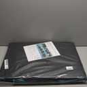 Dog Car Seat Cover for Back Seat, Car Seat Protector for Dogs, Hard Bottom Supports 450 lbs, Triple Waterproof, Non-Slip, Exclusive Zipper Design for Child Seat & Dog Seat Belt (Large, Black-Aqua)