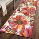 Rugshop Modern Bright Flowers Non-Slip (Non-Skid) Runner Rug 2'7" x 6' Multi