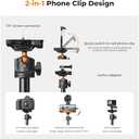 K&F CONCEPT 62'' Phone Selfie Stick Tripod, 2-in-1 Lightweight Extendable Cell Phone Tripod Stand with Remote, Compatible with GoPro/Insta360 X5X4/DJI OSMO 360 Pocket 3.