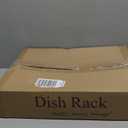 SNTD Dish Drying Rack for Kitchen Counter - Large Dish Rack with Drainboard, Rustproof Dish Drainer with Utensil Holder for Sink, White