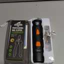 Whisper Quiet Dog Nail Grinder with 4 LED Lights, Safe & Stress-Free for Sensitive Dogs Cats of All Breeds & Sizes, 3 Grinding Bits, 3-Speed, Pet Nail Trimmers, Rechargeable Painless Grooming Kit (Black)