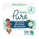Amazon.com: Pampers Pure Protection Baby Diapers, Size 0 (10 lbs ), 128 Count, Up to 100% Leakproof, Premium Plant-based Skin Protection, Hypoallergenic Soft Diapers : Baby