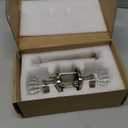 Cielsa Dawn Glass Door Knobs Interior with Lock, Satin Nickel Door Handles, Crystal Door Knobs with Lock(Satin Nickel, Privacy)